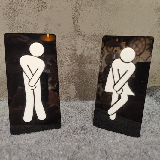 The Classic Fun Restroom Gender Sign