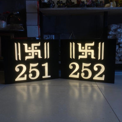 Black N White Religious Lighted Nameplate