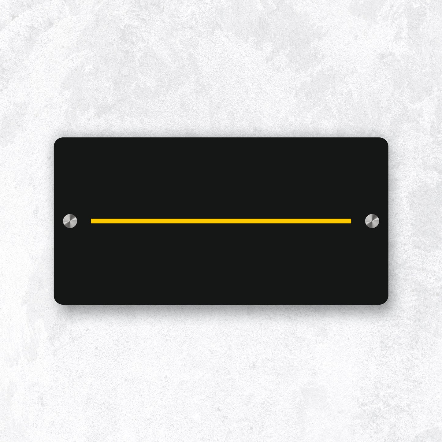 The Futura Black Gloss Nameplate