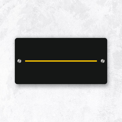 The Futura Black Gloss Nameplate