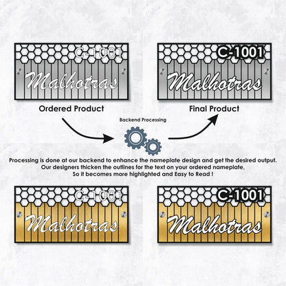 The Honey Comb Nameplate