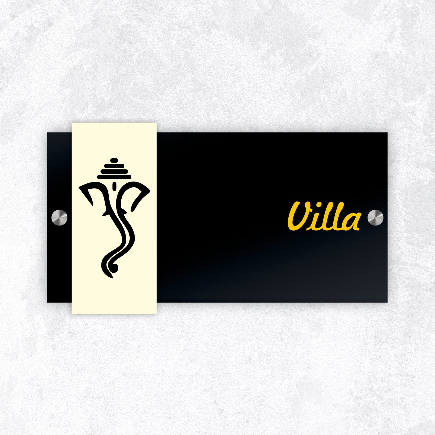 The Ivory Ganesha Acrylic House Nameplate