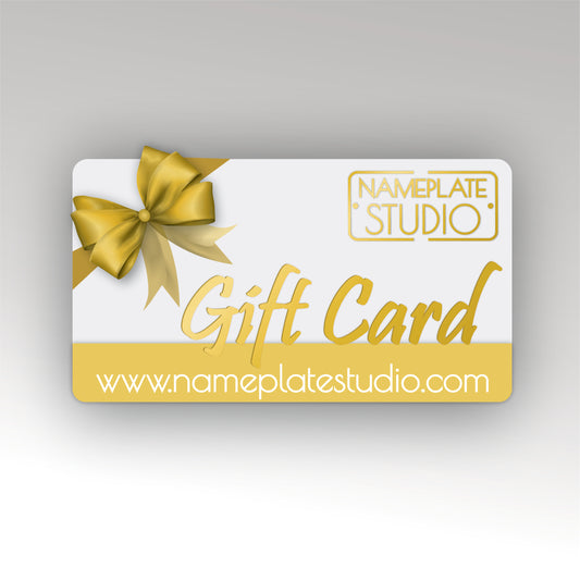 Nameplate Studio Gift Card