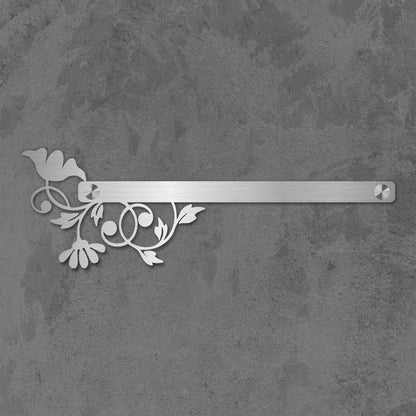 Floral Stainless Steel Nameplate