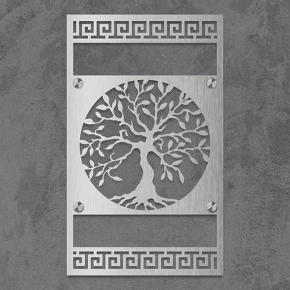 Tree of Life Stainless Steel Nameplate